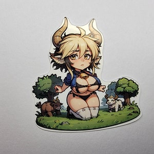 Chibi Cathyl- Lewd Oppai Anime Waifu Sticker Vinyl Decal