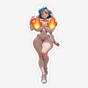 Sticker Reina - Anime Girl-sticker – Lewd Waifu-mangakunststicker 2 versies