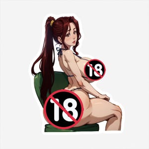 Hitomi Bikini - Lewd Oppai Anime Waifu Sticker Vinyl Decal