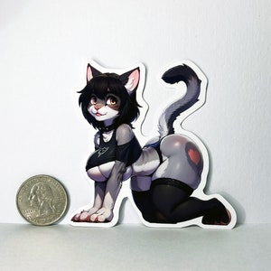 Oppai Purrl - Lewd Oppai Anime Waifu Sticker Vinyl Decal Furry - Etsy