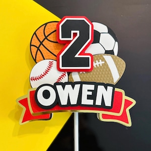 Geboren zu Ball Cake Topper Sport Party Topper