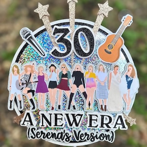 Topo de bolo Taylor Swift/ Turnê The Eras/ decorações de festa com glitter/ artigos para aniversário infantil/ decoração e lembrança personalizadas fofas/ decorações