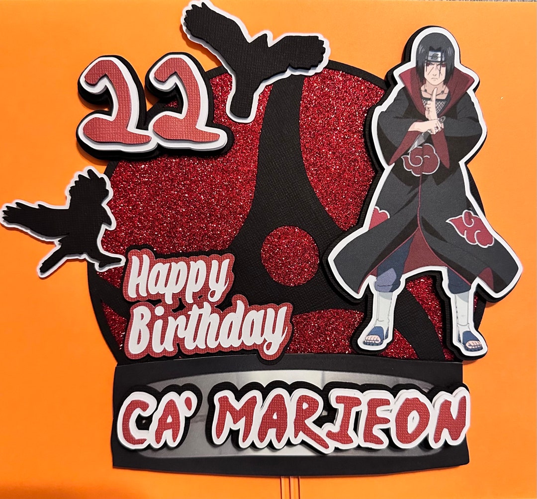 Anime Cake Topper/ Itachi Uchiha Party Decorations/ Kids Etsy Australia