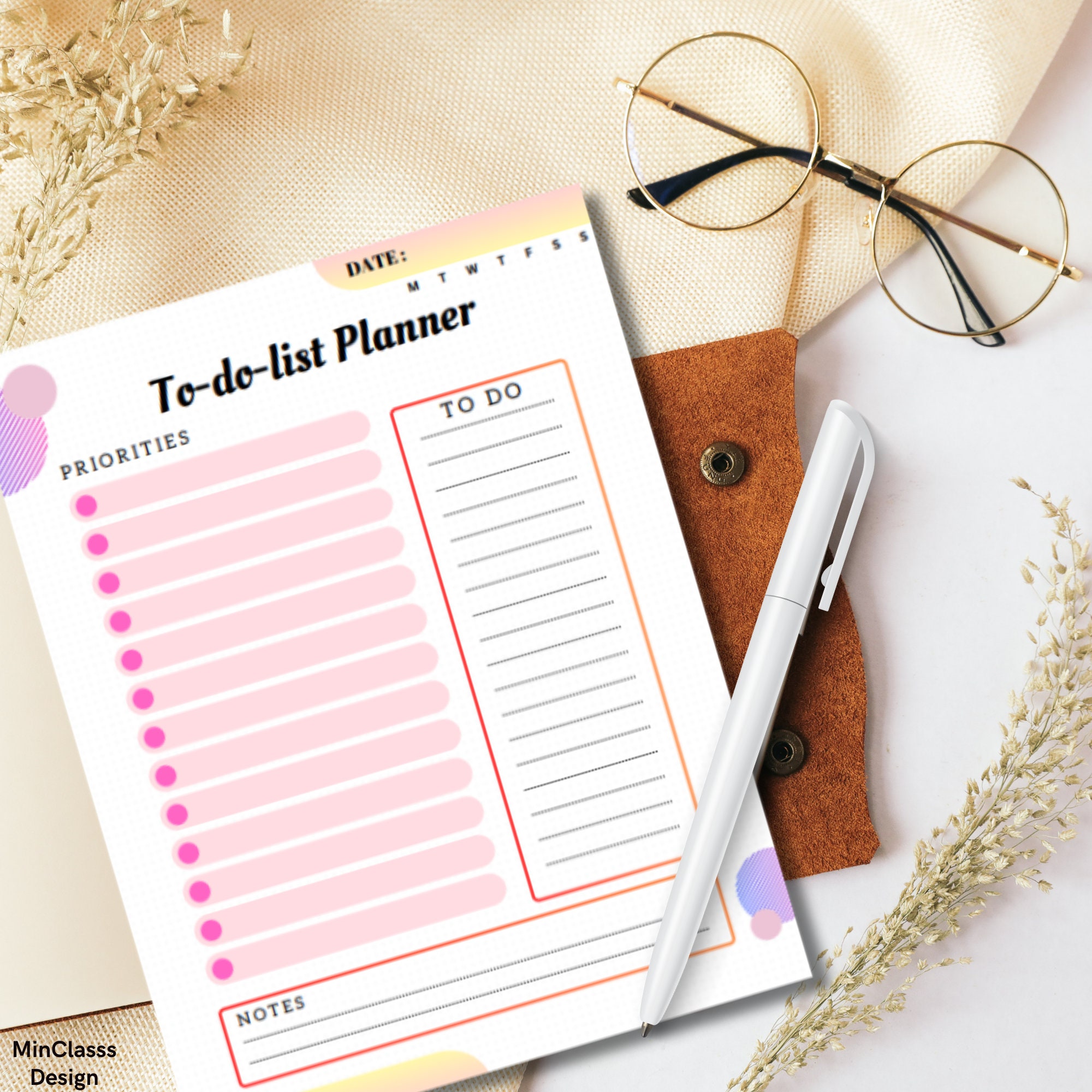 To Do List Daily Planner Printable Goodnotes Notability - Etsy