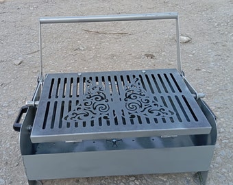 Attention **Digital File Only** Garden Turning Fire Pit BBQ DXF Files for Laser, Plasma metal Cut, Welding, and Bending