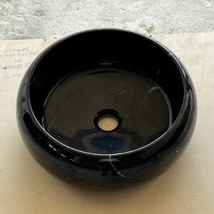 Black Marble Vessel Sink , Nero Marquina Marble Sink , Black Diamont Marble Sink