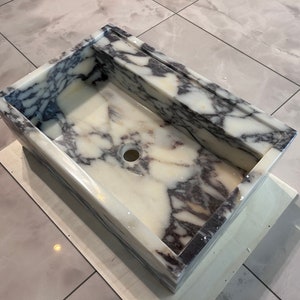 Calacatta Monet Marble Sink, Sink For Bathroom, Marble calacatta vagli Sink, Luxury Sink , Wall Mount Sink , Natural Stone, calacatta viola