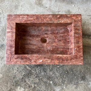 Red Travertine Sink , Customized Sink