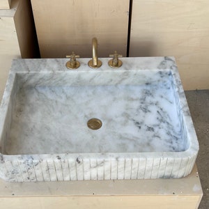 Marble vanity sink