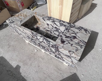 calacatta viola marble sink