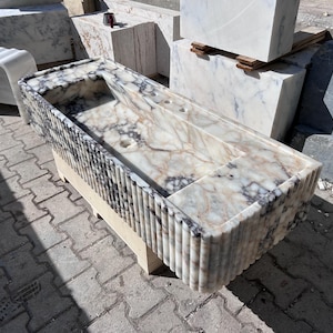 Calacatta Monet Marble Sink, Sink For Bathroom, Marble calacatta vagli Sink, Luxury Sink , Wall Mount Sink , Natural Stone, calacatta viola