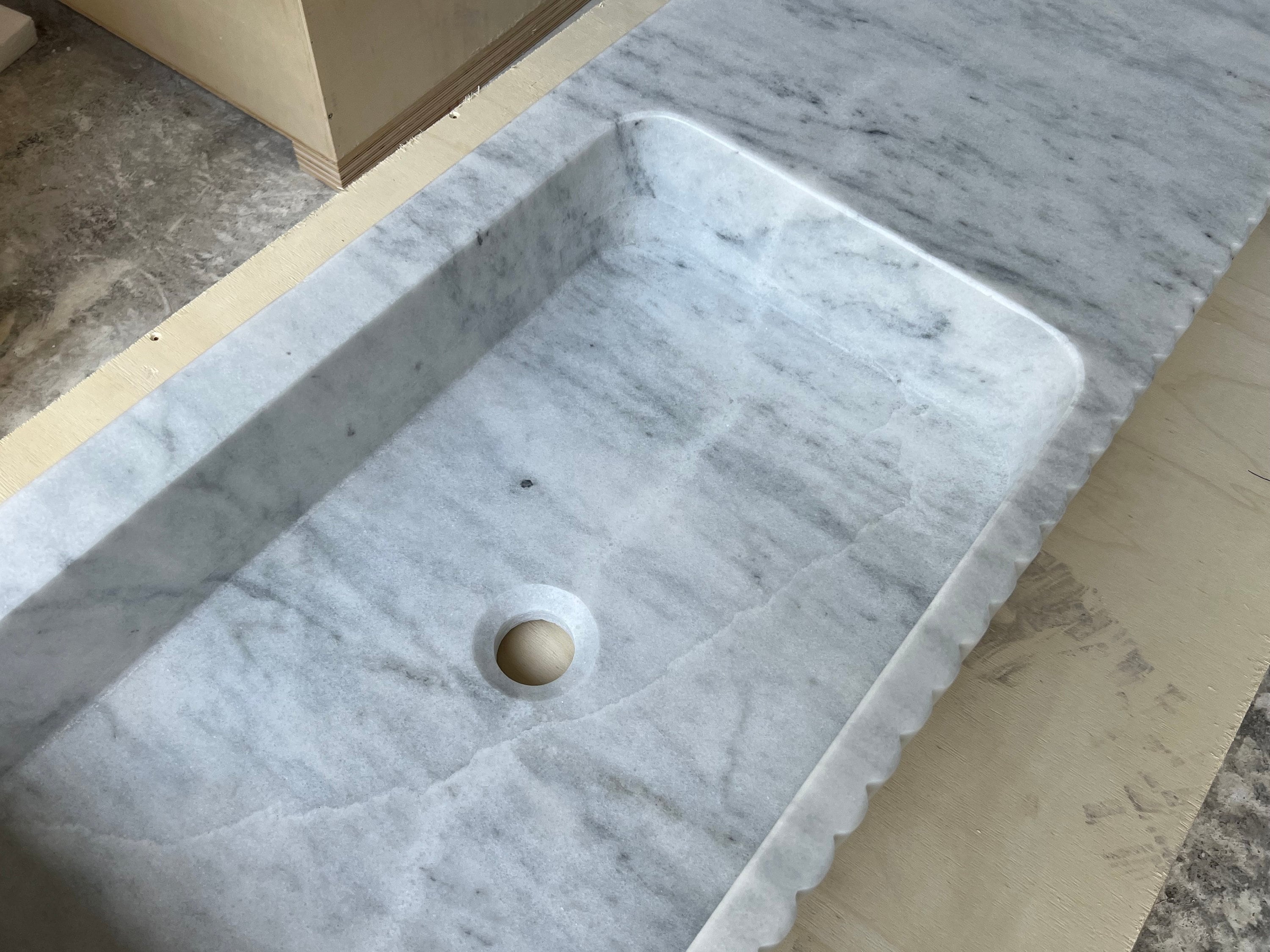 Farmhouse Marble Sink , Bathroom Sink , Powder Room Sink , Bath Dekor ...