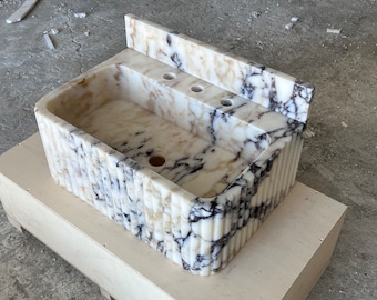 Calacatta Viola Marble Sink, Sink For Bathroom, Marble calacatta vagli Sink,Wall Mount Sink