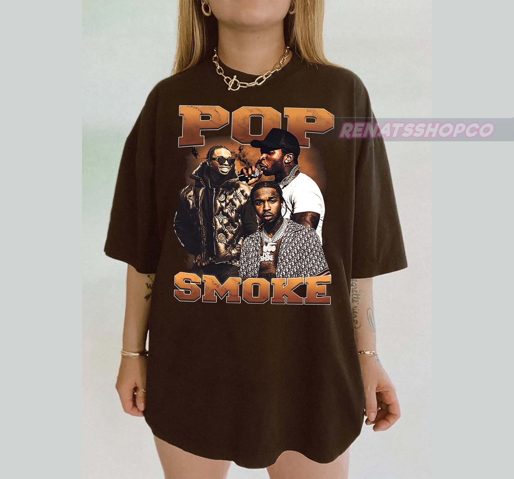 Tops, Pop Smoke Graphic Tee