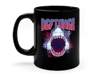 Deftones Shark 11oz Black Coffee Mug