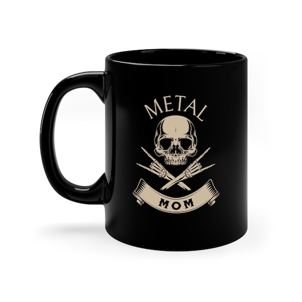 Metal Mom Coffee Mug Mom Gifts Mothers Day Gift Birthday Gifts for Mom Novelty Coffee Mugs Mom Mugs Tea Cup Black Mug