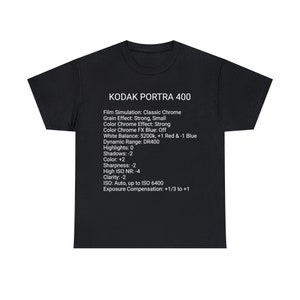 Fujifilm Kodak Portra 400 Recipe Unisex Heavy Cotton Tee