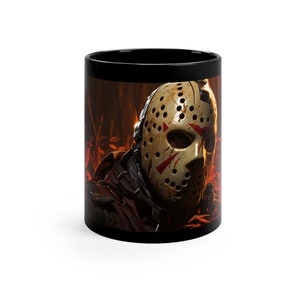 Jason Voorhees Friday The 13th 11oz Black Coffee Mug