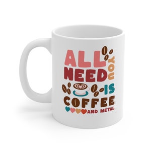 Gift for Metal Head, Heavy Metal Coffee Cup, Heavy Metal Coffee Mug, Heavy Metal Mug, Heavy Metal Gifts, Heavy Metal Black Mug
