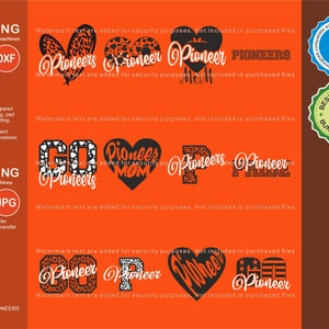 Pioneers SVG, Pioneer 12 Leopard SVG Maskottchen Designs Pack, Pioneers Leopard SVG geschnitten Dateien Bundle, Pioneers Sport Team Maskottchen svg