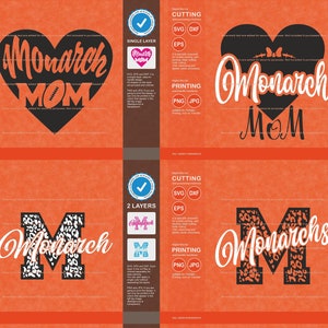 Monarchs Svg, Monarch 12 Leopard Svg Mascot Designs Pack, Monarchs ...