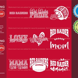 Red Raiders Svg, Red Raider 9 Football Svg Mascot Designs Pack, Red Raiders Svg Cut Files Bundle, Red Raiders Football Team Mascot Svg