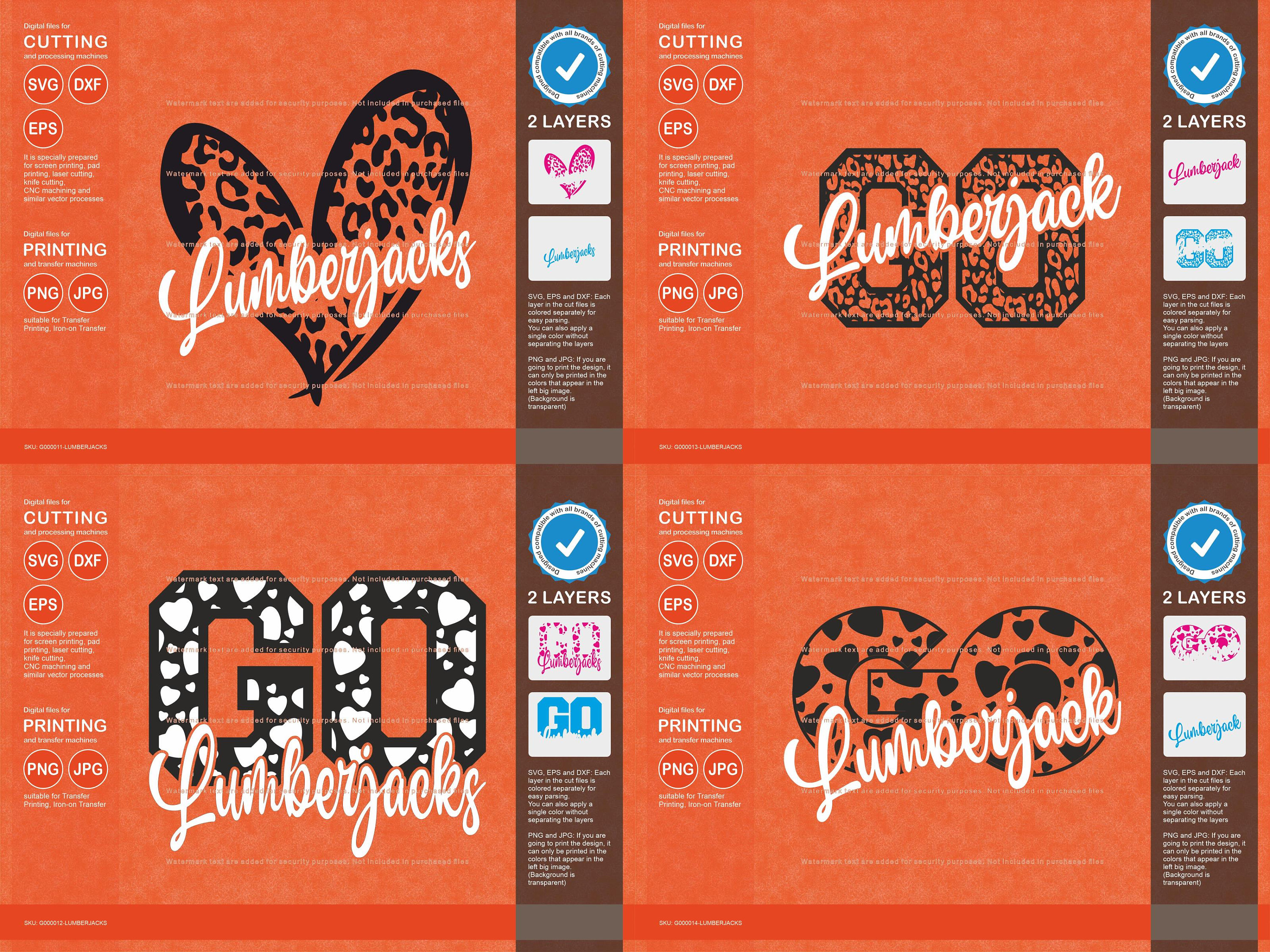 Limberjack Design Lumberjacks Svg, Lumberjack 12 Leopard Svg Mascot Designs Pack ...