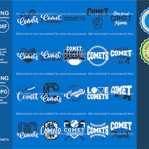 Comets Svg, Comet 20 Baseball Svg Mascot Designs Pack, Comets Svg Cut Files Bundle, Comets Baseball Team Mascot Svg