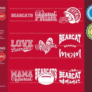 Bearcats Svg, Bearcat 9 Football Svg Mascot Designs Pack, Bearcats Svg Cut Files Bundle, Bearcats Football Team Mascot Svg