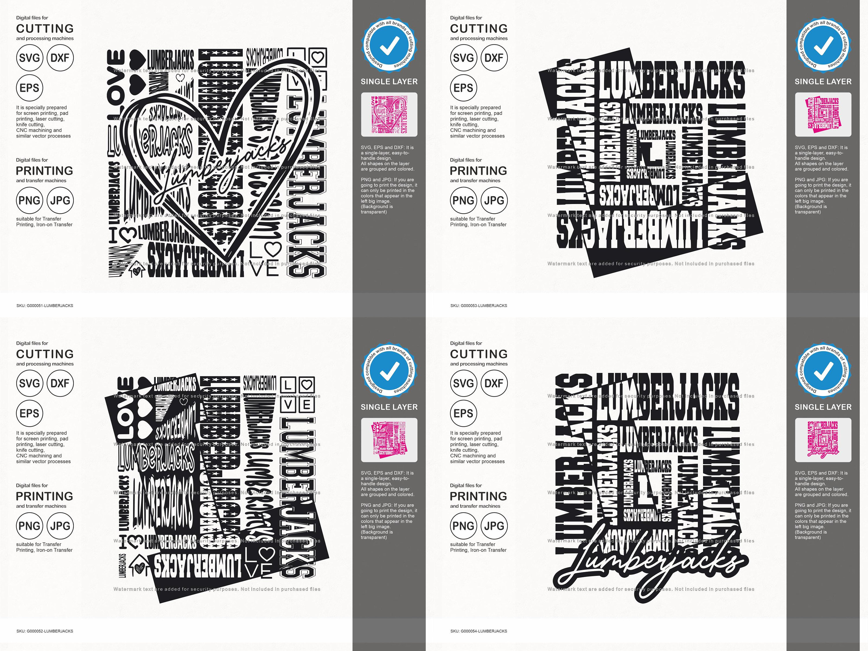 Limberjack Design Lumberjacks Svg, Lumberjack 12 Typography Svg Mascot Designs Pack ...