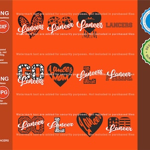 Lancers Svg, Lancer 12 Leopard  Svg Mascot Designs Pack, Lancers Leopard Svg Cut Files Bundle, Lancers Sports Team Mascot Svg