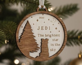 Personalized Pet Memorial Ornament - Rainbow Bridge Keepsake