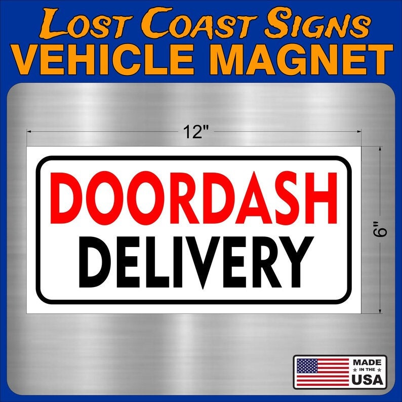  (3 Pack) Heavy Duty Doordash Car Magnets Door Signs for  Delivery Drivers, Dashers Accessories (White Background) : Industrial &  Scientific