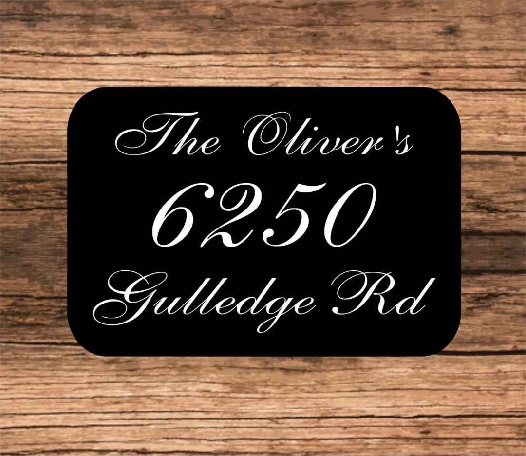 Personalized Home Address Sign Aluminum 6