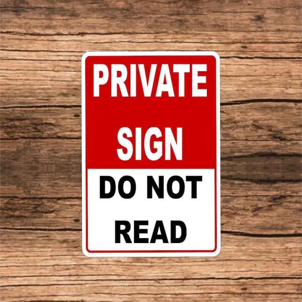 Do Not Read Sign Etsy