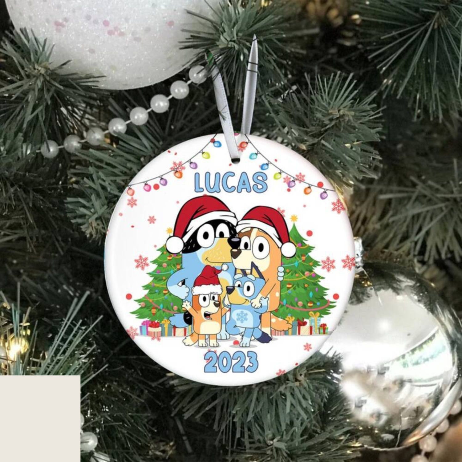 Discover Custom Christmas BlueyDad Family Ornament