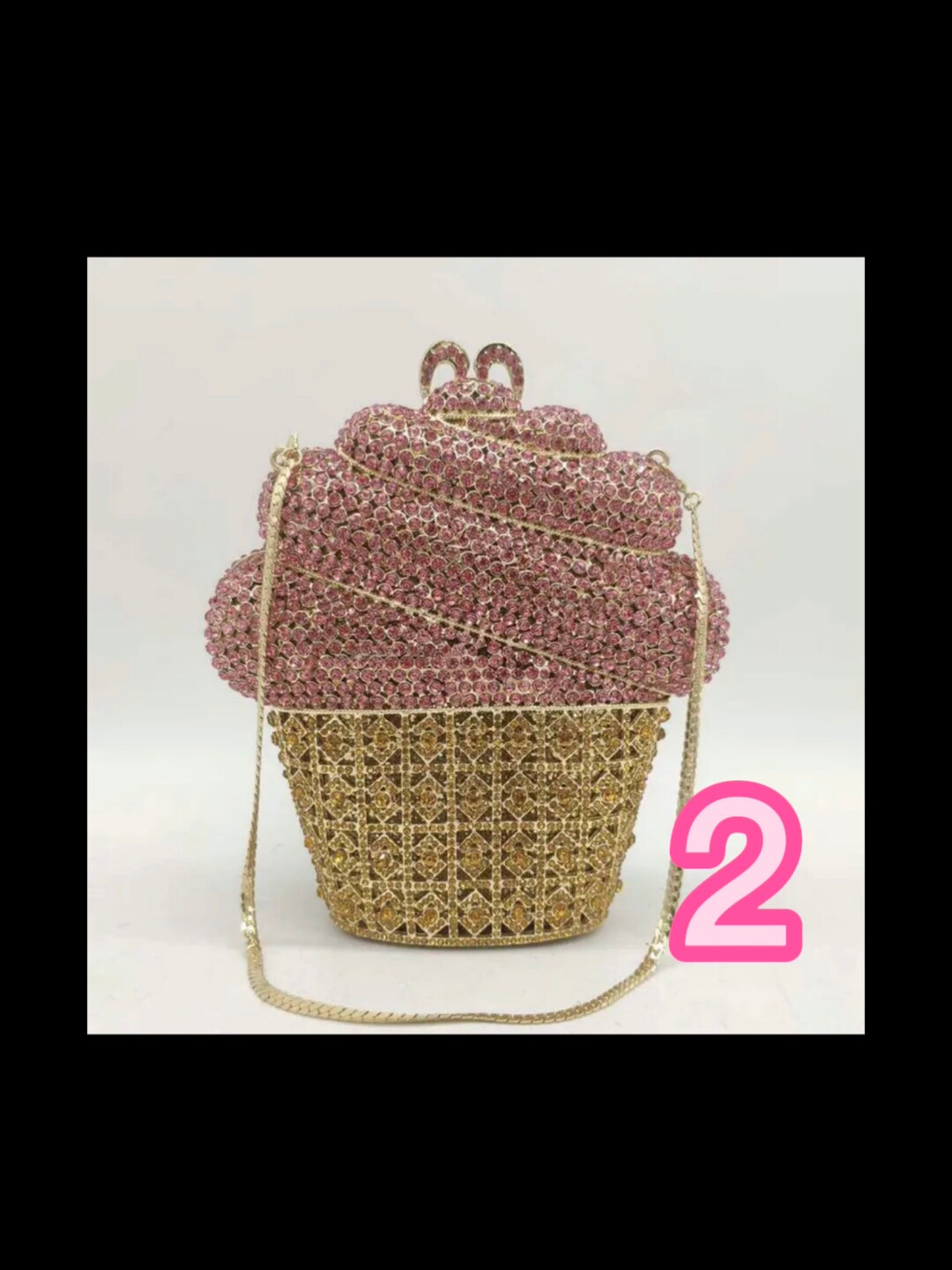 Rhinestone Cupcake Bling Evening Purse With Removable Strap Etsy