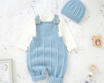 Baby Rompers with Hat for Boy/Girl | Knitted Sweater with Hat | Blue Knitted Sweater | Baby Girl Romper | Baby Boy Romper | Baby Shower Gift