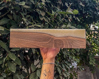 Portacuchillos magnético de madera epoxi, estante para guardar cuchillos de cocina