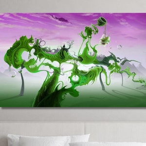 Green Monster by Salvador Dali Canvas print, Salvador Dali Wall Art, Salvador Dali  Art, Salvador Dali Poster, Salvador Dali Painting