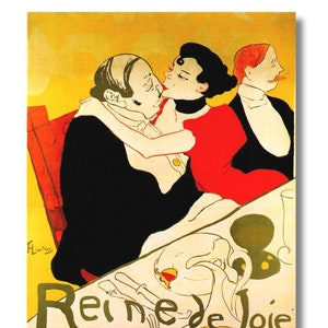 Impresión de arte mural de Henri de Toulouse-Lautrec/ Reine de Joie / Cartel de Henri de Toulouse-Lautrec/ Impresiones de Henri de Toulouse/ Impresión de cartel de Lautrec