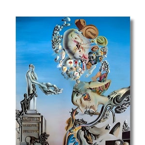 Lugubrious Game 1929  by Salvador Dalí Canvas Wall Art Print Salvador Dali Exhibition Poster Print, Surrealism art,Dali poster, dali canvas