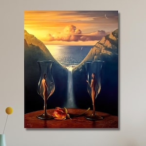 Vladimir Kush 2004 To Our Time Together Lienzo decorativo para pared, impresión artística, póster, arte de pared extragrande, decoración del hogar, pintura surrealista, arte de pared moderno