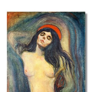Madonna by Edvard Munch Canvas Wall Art,Edvard Munch Print,Exhibition Poster,Edvard Munch poster,Vintage Mid Century Wall Art Decor,
