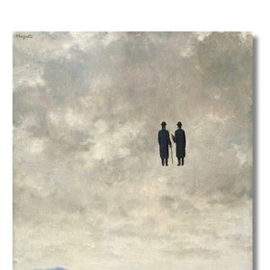 Rene Magritte Canvas Print, Rene Magritte Roll Print, Decoração para casa, L'Art de la conversation Mid Century Modern, Impressão contemporânea
