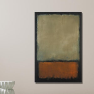 Mark Rothko,Brown and Beige,Minimalist Print,Reproduction, Rothko Reproduction, Abstract Canvas Wall Art, Modern Art Expressionism Painting