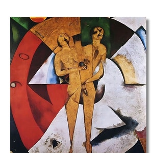 Marc CHAGALL Canvas Wall Art,Marc Chagall art,Marc CHAGALL canvas print,Marc CHAGALL painting,Chagall Canvas Wall art,Homage to Apollinaire