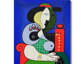 Picasso Femme à la Montre canvas,Poster Print Decor for Home & Office Decoration,Picasso Canvas Wall Art Design,artwork print,ready to hang