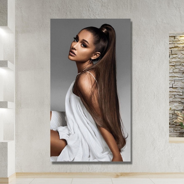 Ariana Grande Canvas Wall Art Design,Poster Print For Home Office Decoration,Poster, Music Poster, Grammy Award, Ready To Hang