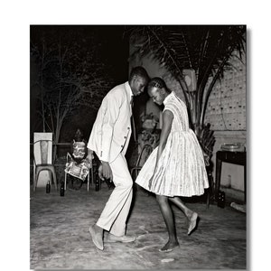 Iconic Christmas Eve Ready To Hang Canvas,Malick Sidibe Canvas Wall Art,Photographer Art Gallery,Iconic Christmas Eve Poster Wall Art Canvas